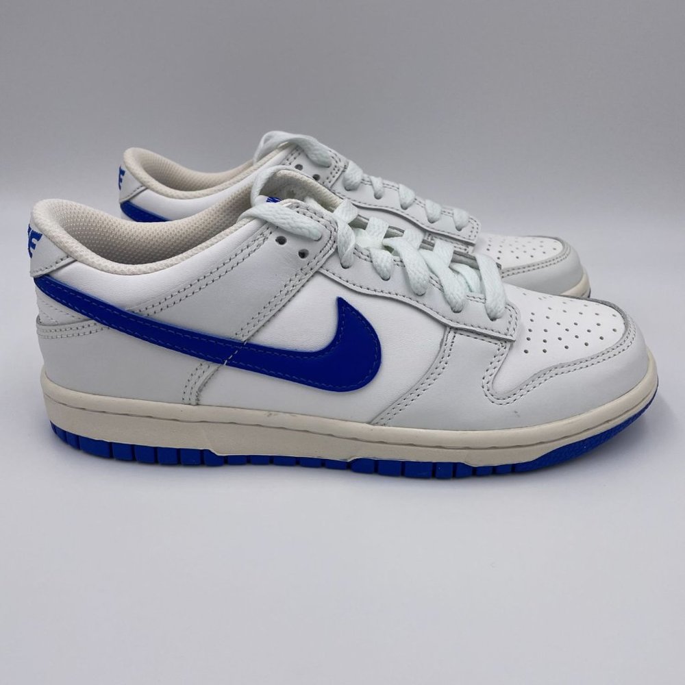 Nike Dunk Low White / Royal Blue Womens Shoes